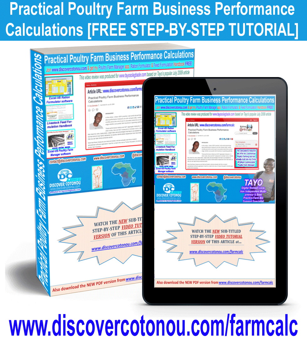 Submit the form below to get download link to a FREE PDF of the Practical Poultry Farm Business Performance Calculations [FREE STEP-BY-STEP TUTORIAL]