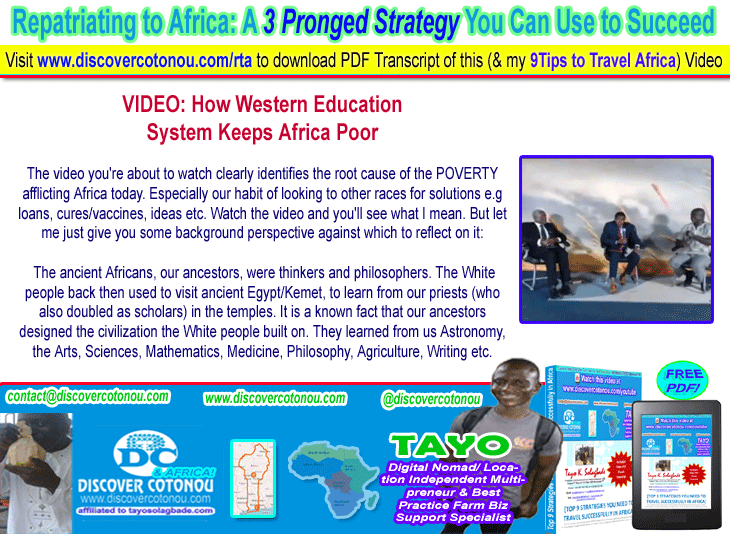 Slide from Preview Excerpt from Part 4 of 6 of 'Repatriating to Africa' 