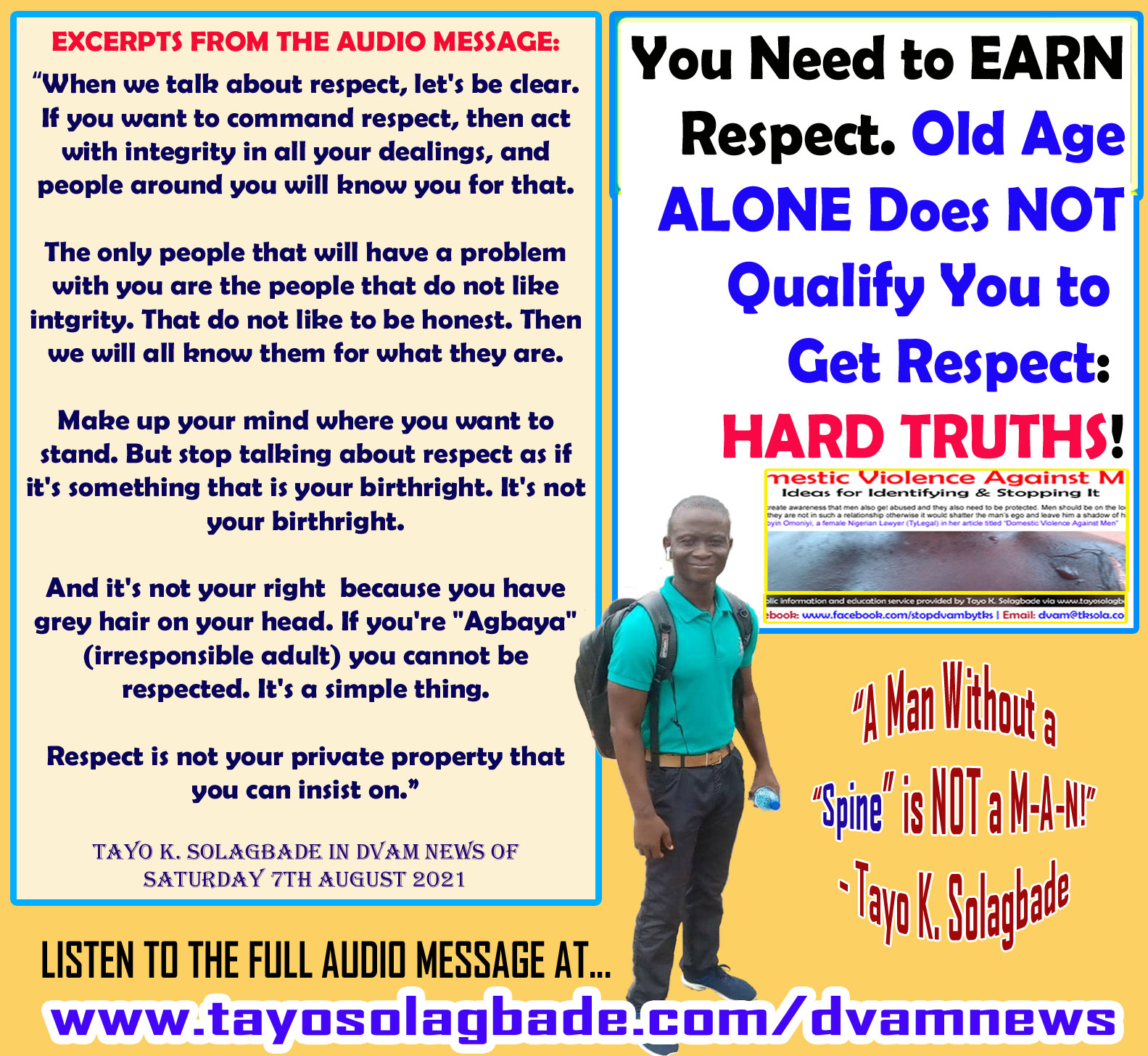 Click HERE to listen to the full message - dvam-news-7th-August-2021