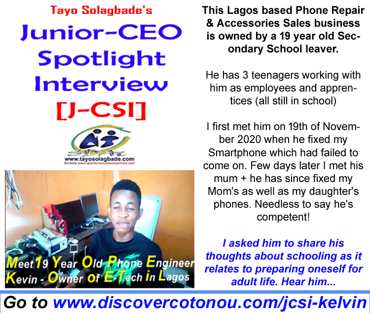 [VIDEO] Why I Do Not Want My Kids to Have the Same Education I Got [Meet 19 Year Old Lagos Based CEO With 3 Employees] – Junior CEO Spotlight Interview
