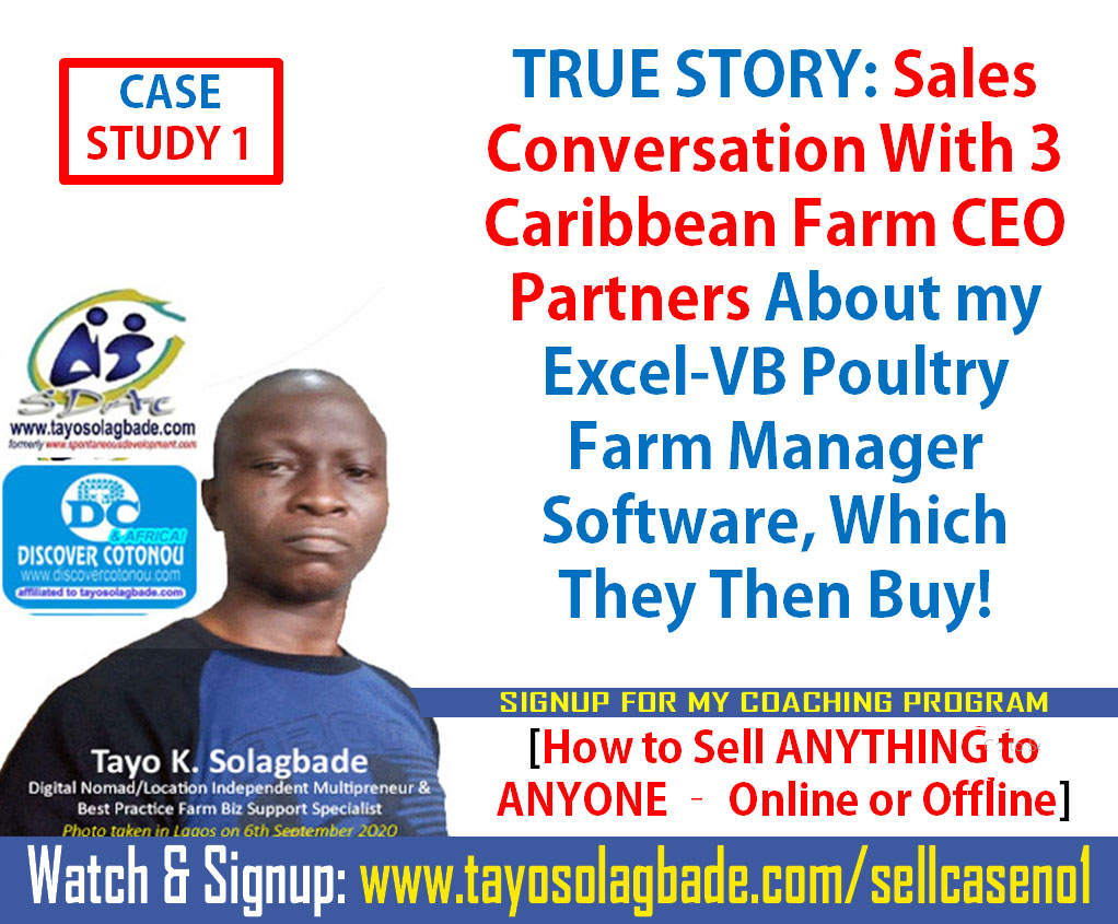 [TRUE STORY] Sales Conversation With 3 Caribbean Farm CEO Partners About my Excel-VB Poultry Farm Manager Software, Which They Then Buy!