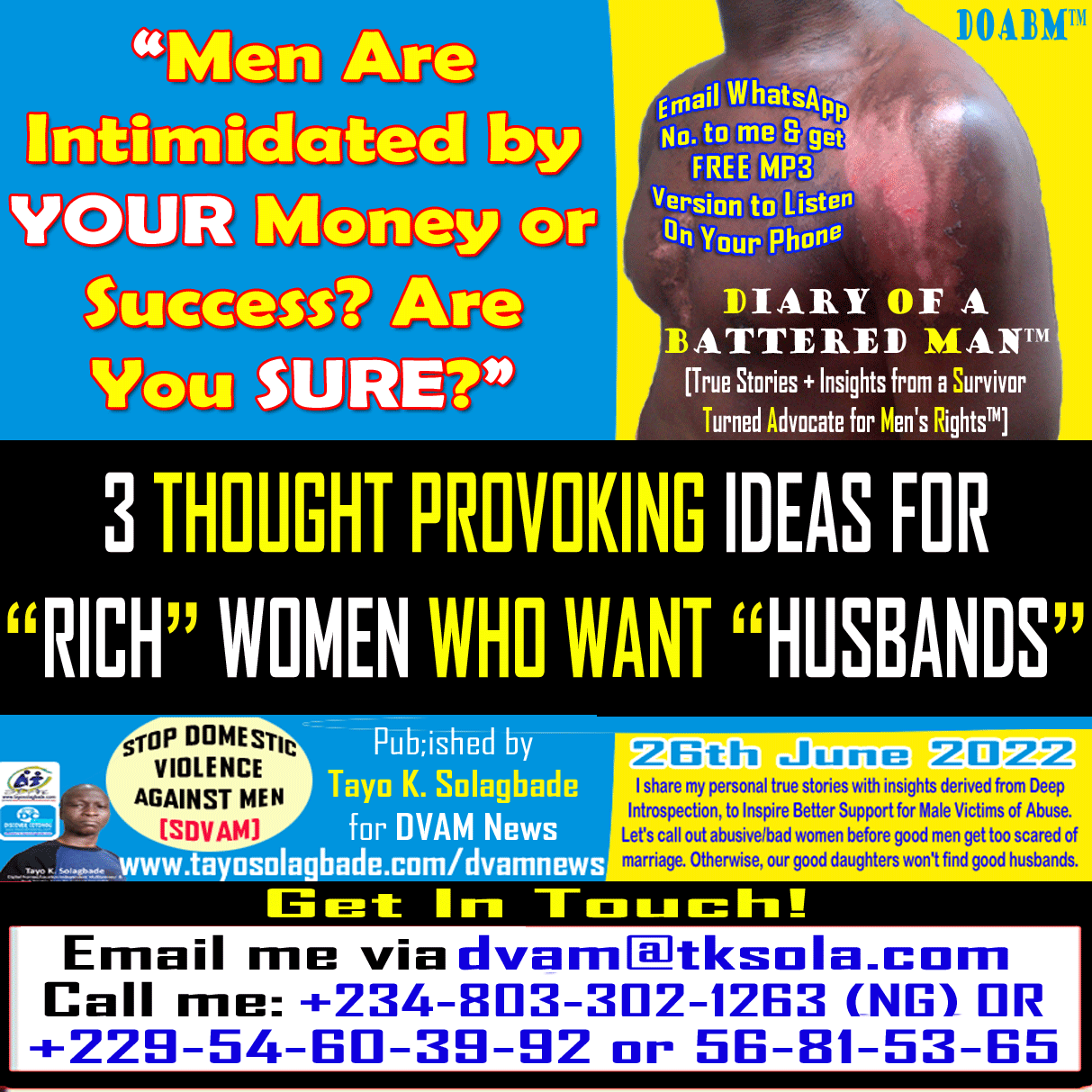 Men Are Intimidated by YOUR Money or Success? Are You SURE?
