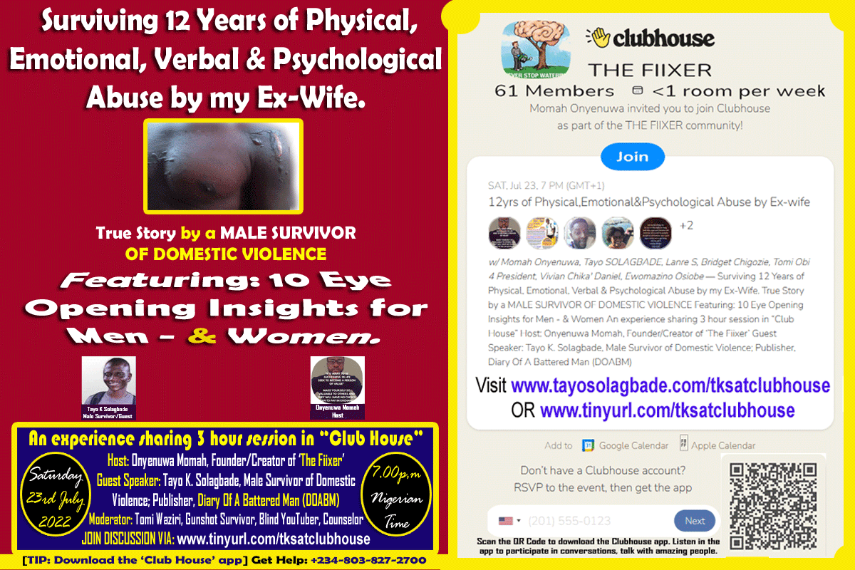 Join the Discussion: Surviving 12 Years of Physical, Emotional, Verbal & Psychological Abuse by my Ex-Wife | True Story by a MALE SURVIVOR OF DOMESTIC VIOLENCE [Featuring: 10 Eye Opening Insights for Men – & Women]