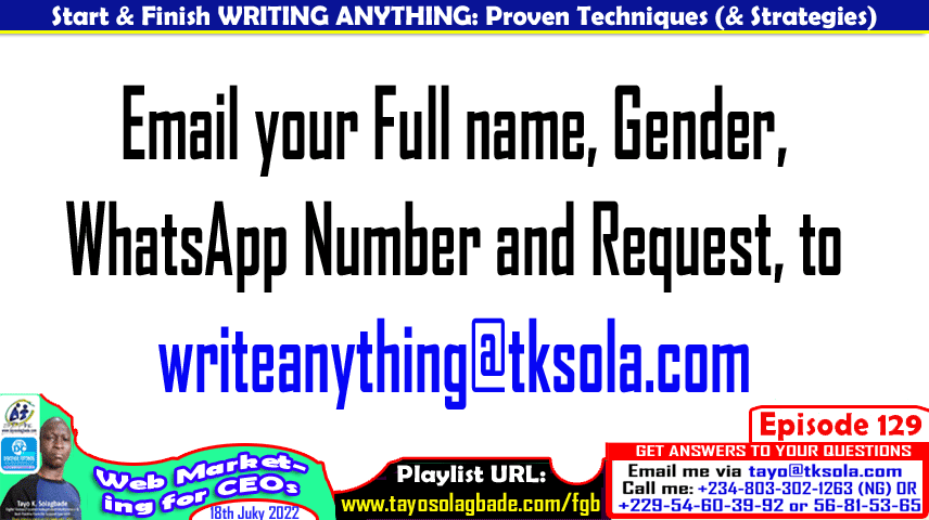 To get the FULL PDF, Email your Full name, Gender, WhatsApp Number and Request, to writeanything@tksola.com