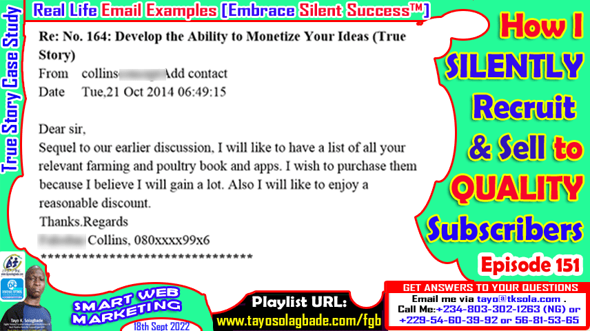 How I SILENTLY Recruit and Sell to QUALITY Subscribers – Real Life Emails Examples [Embrace Silent Success™]