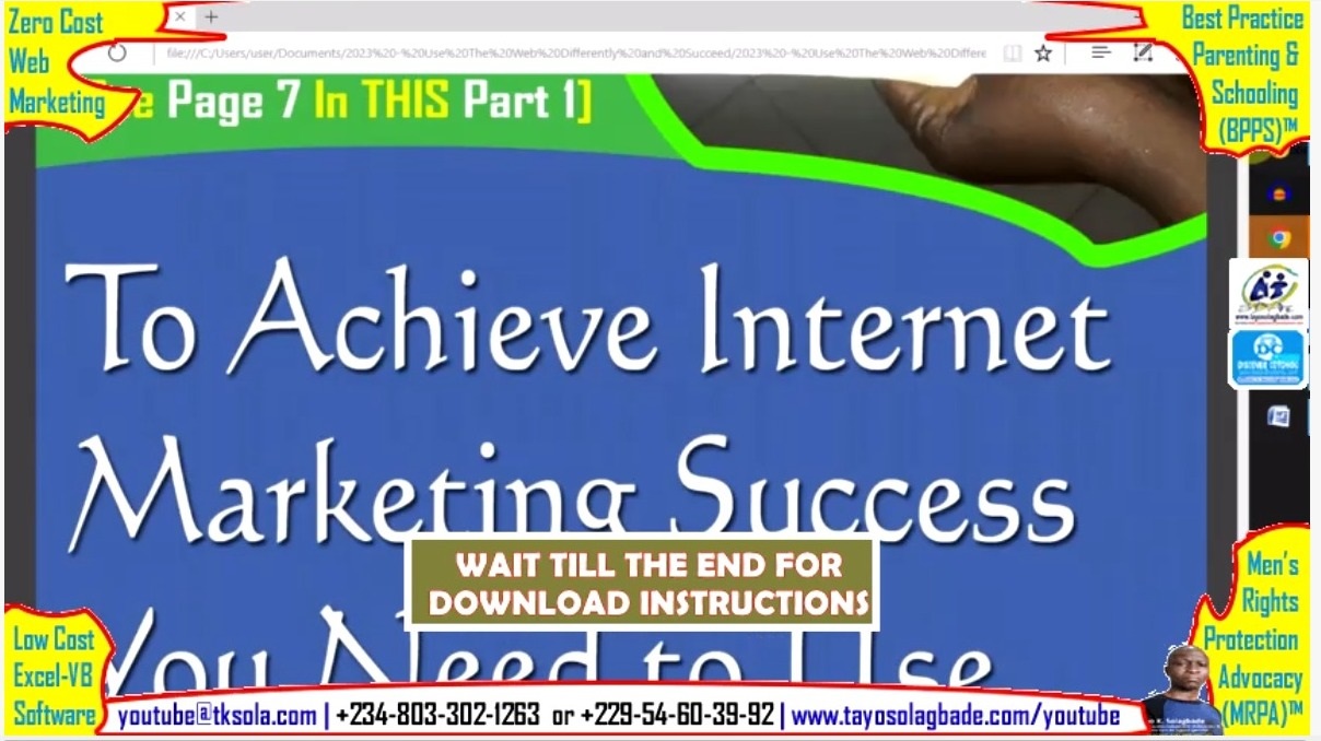 [VIDEO] IT Manager Asks for Help – To Achieve Internet Marketing Success You Need to Use The Web Differently [FREE PDF DOWNLOAD]