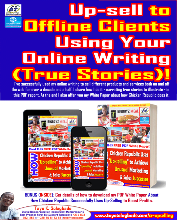 INSTANT FREE DOWNLOAD: Up-sell to Offline Clients Using Your Online Writing (True Stories)!